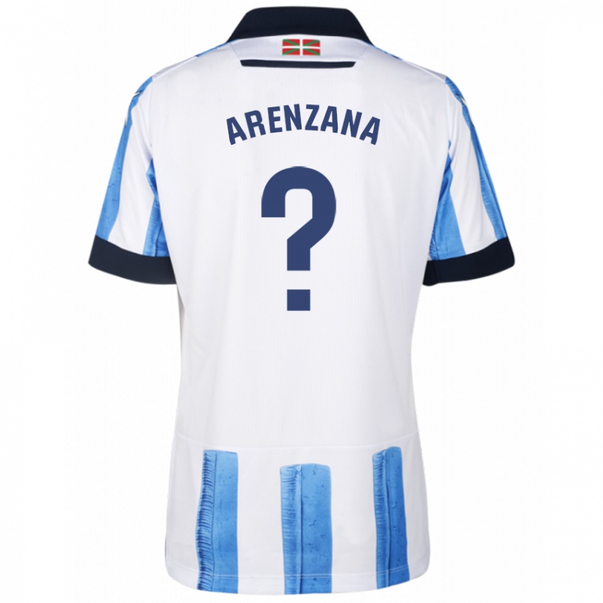 Mann Pablo Arenzana #0 Blå Hvit Hjemmetrøye Drakt Trøye 2023/24 Skjorter T-Skjorte