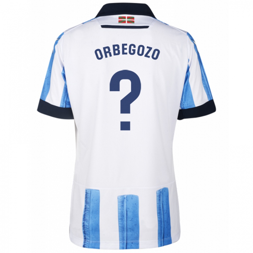 Mann Oihan Orbegozo #0 Blå Hvit Hjemmetrøye Drakt Trøye 2023/24 Skjorter T-Skjorte