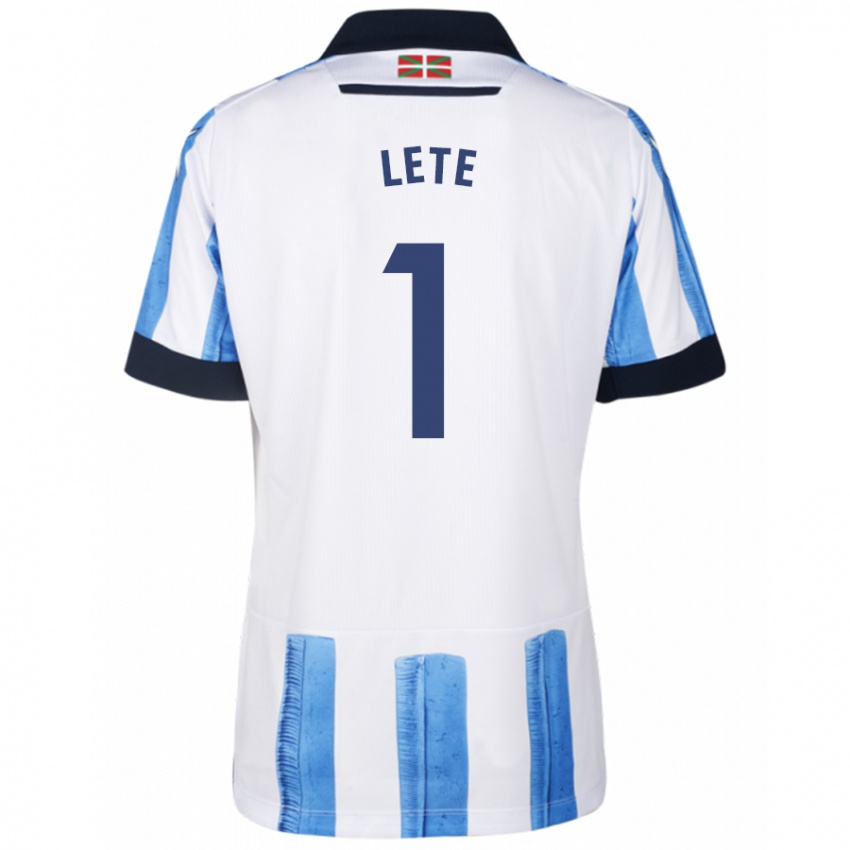 Mann Elene Lete Para #1 Blå Hvit Hjemmetrøye Drakt Trøye 2023/24 Skjorter T-Skjorte