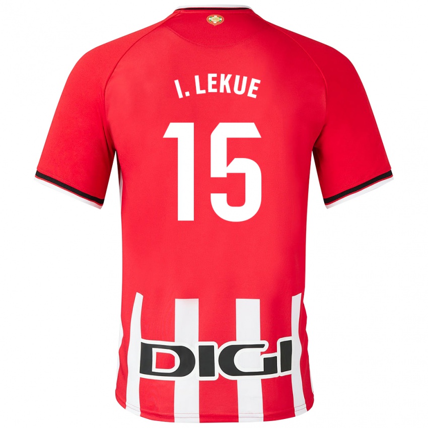 Mann Inigo Lekue #15 Rød Hjemmetrøye Drakt Trøye 2023/24 Skjorter T-Skjorte