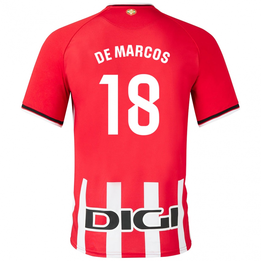 Mann Oscar De Marcos #18 Rød Hjemmetrøye Drakt Trøye 2023/24 Skjorter T-Skjorte