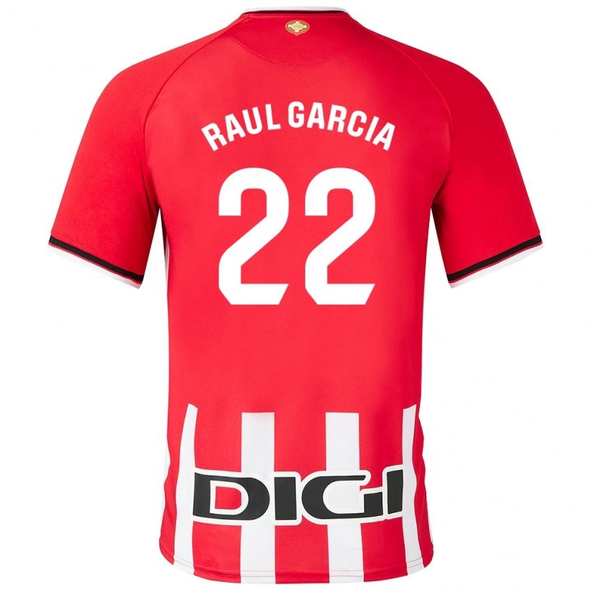 Mann Raul Garcia #22 Rød Hjemmetrøye Drakt Trøye 2023/24 Skjorter T-Skjorte