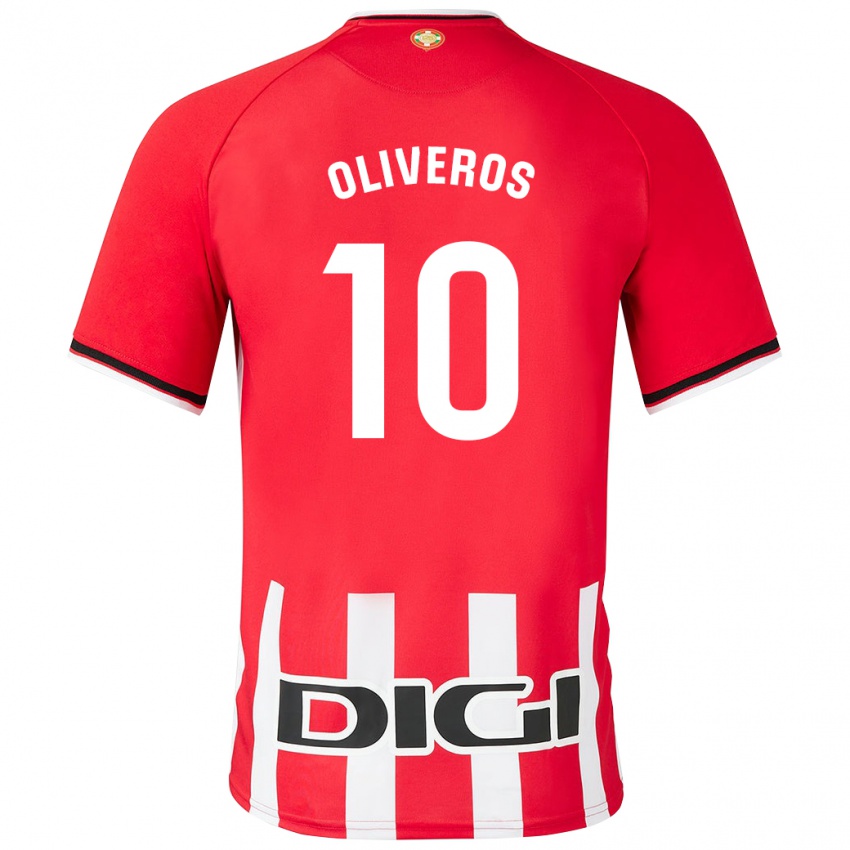 Mann Aimar Oliveros #10 Rød Hjemmetrøye Drakt Trøye 2023/24 Skjorter T-Skjorte