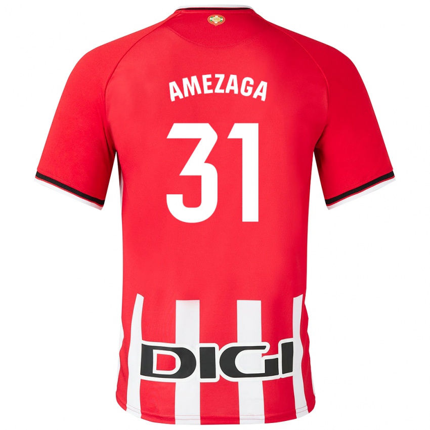 Mann Jone Amezaga #31 Rød Hjemmetrøye Drakt Trøye 2023/24 Skjorter T-Skjorte