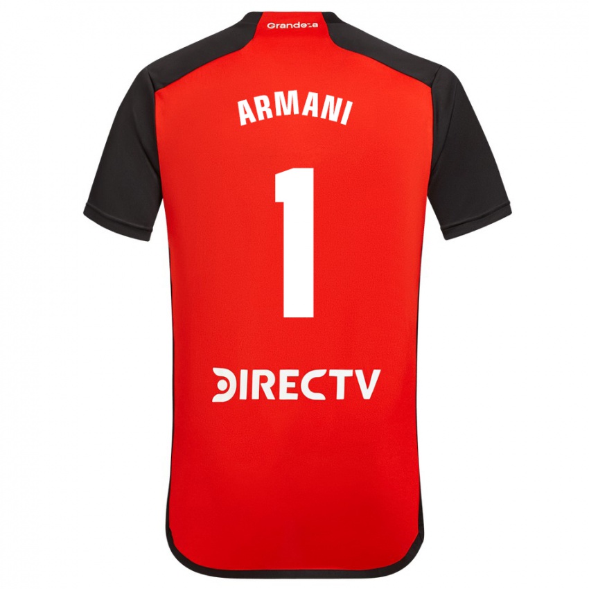 Mann Franco Armani #1 Rød Bortetrøye Drakt Trøye 2023/24 Skjorter T-Skjorte