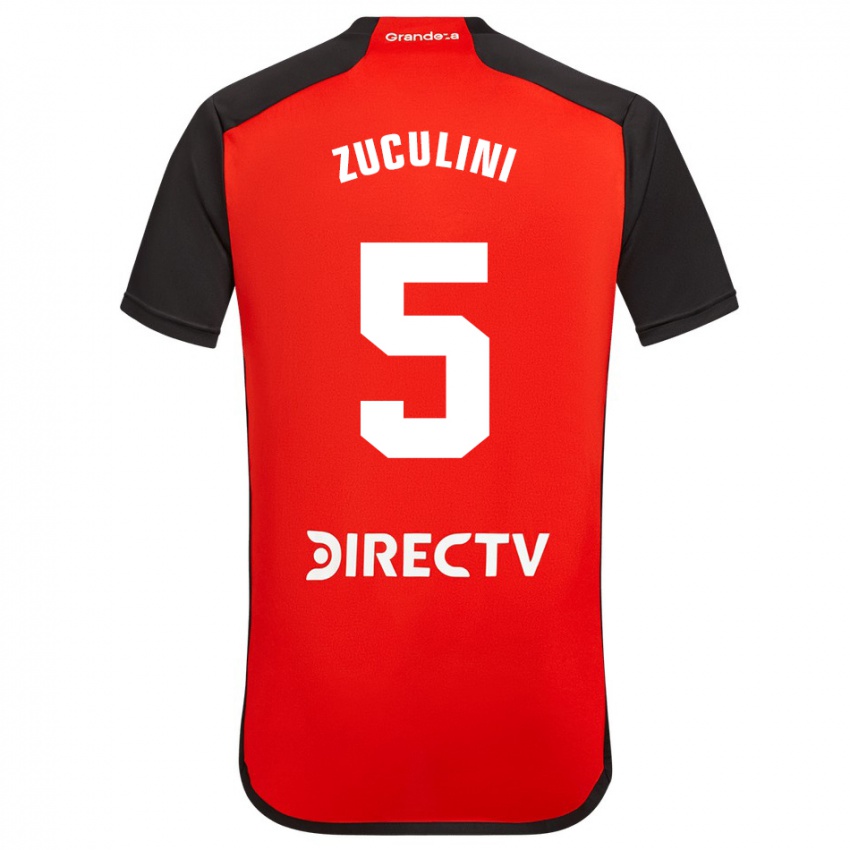 Mann Bruno Zuculini #5 Rød Bortetrøye Drakt Trøye 2023/24 Skjorter T-Skjorte