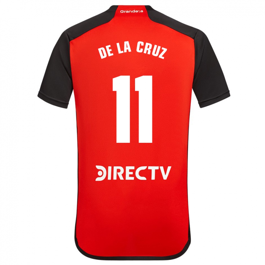 Mann Nicolas De La Cruz #11 Rød Bortetrøye Drakt Trøye 2023/24 Skjorter T-Skjorte
