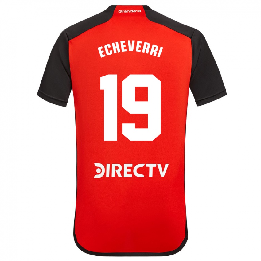 Mann Claudio Echeverri #19 Rød Bortetrøye Drakt Trøye 2023/24 Skjorter T-Skjorte