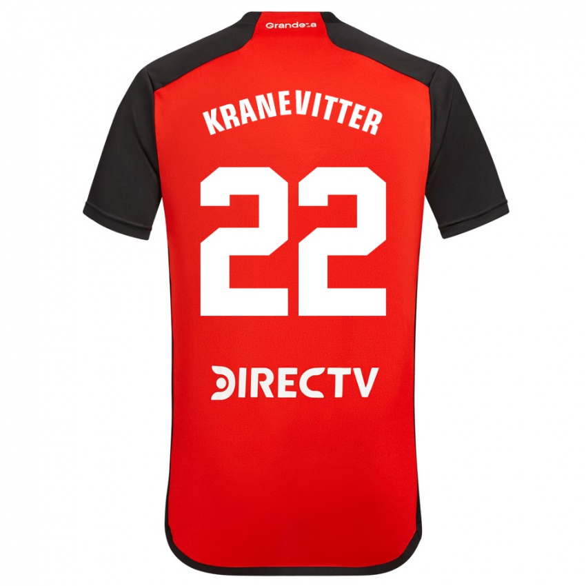 Mann Matías Kranevitter #22 Rød Bortetrøye Drakt Trøye 2023/24 Skjorter T-Skjorte