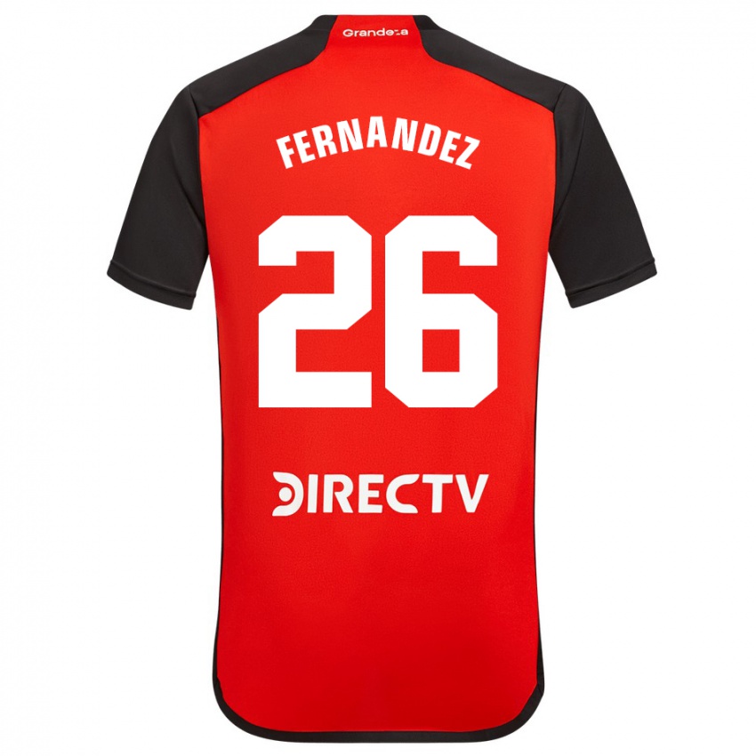 Mann Nacho Fernández #26 Rød Bortetrøye Drakt Trøye 2023/24 Skjorter T-Skjorte