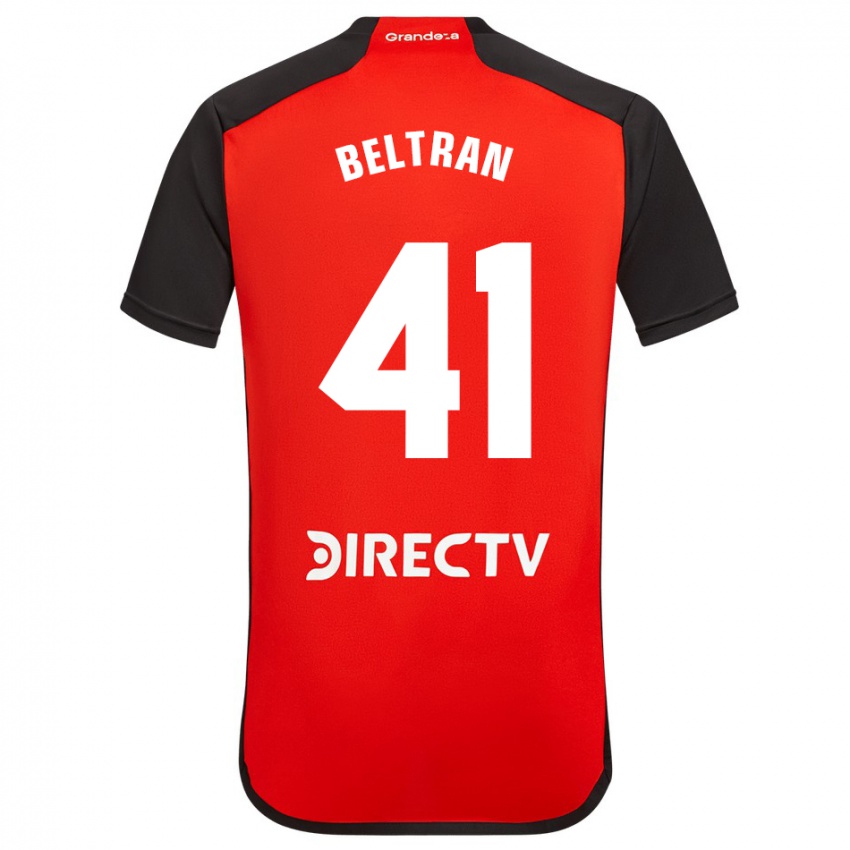 Mann Santiago Beltrán #41 Rød Bortetrøye Drakt Trøye 2023/24 Skjorter T-Skjorte