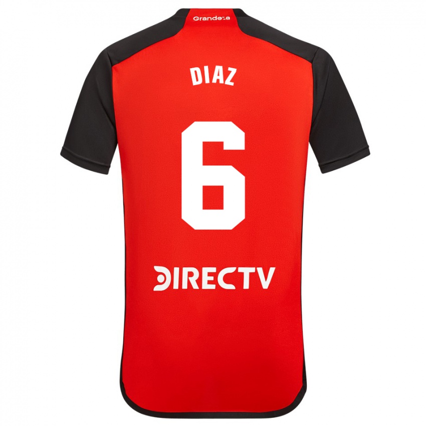 Mann Milagros Díaz #6 Rød Bortetrøye Drakt Trøye 2023/24 Skjorter T-Skjorte