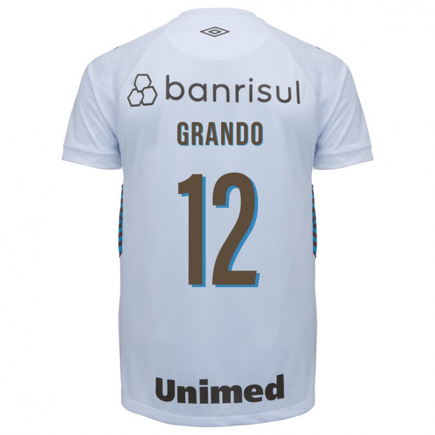 Mann Gabriel Grando #12 Hvit Bortetrøye Drakt Trøye 2023/24 Skjorter T-Skjorte
