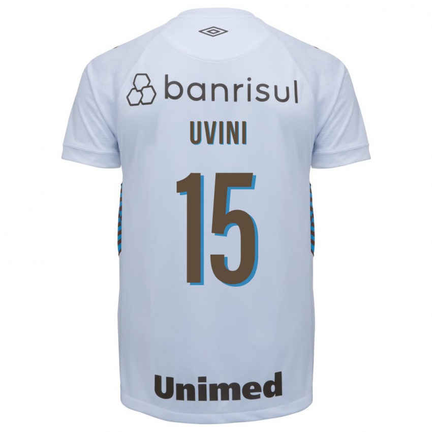 Mann Bruno Uvini #15 Hvit Bortetrøye Drakt Trøye 2023/24 Skjorter T-Skjorte