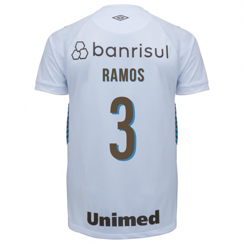Mann João Ramos #3 Hvit Bortetrøye Drakt Trøye 2023/24 Skjorter T-Skjorte