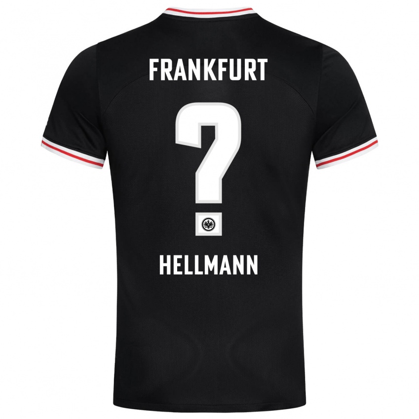 Mann Melvin Hellmann #0 Svart Bortetrøye Drakt Trøye 2023/24 Skjorter T-Skjorte
