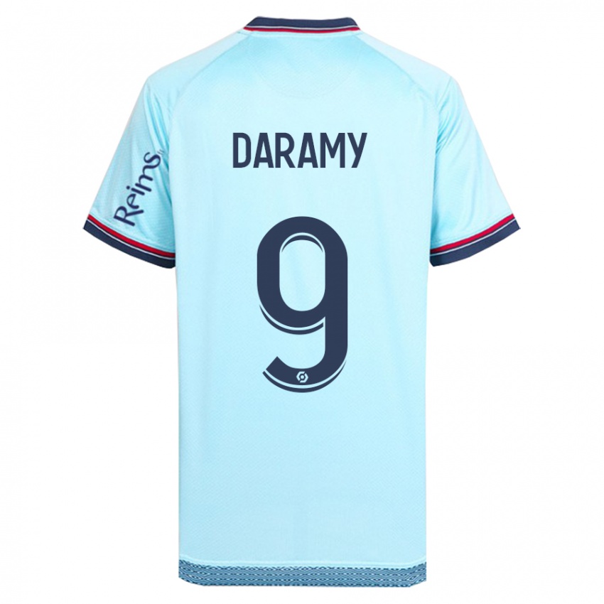 Mann Mohamed Daramy #9 Himmelblå Bortetrøye Drakt Trøye 2023/24 Skjorter T-Skjorte