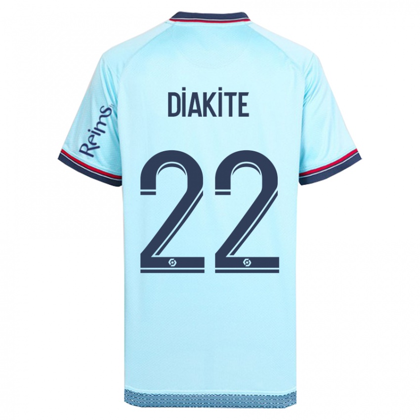 Mann Oumar Diakité #22 Himmelblå Bortetrøye Drakt Trøye 2023/24 Skjorter T-Skjorte