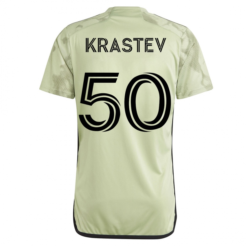 Mann Filip Krastev #50 Grønn Bortetrøye Drakt Trøye 2023/24 Skjorter T-Skjorte