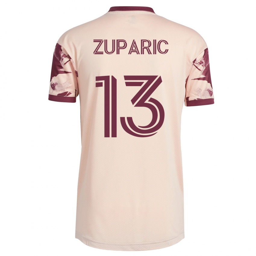 Mann Dario Zuparic #13 Gråhvit Bortetrøye Drakt Trøye 2023/24 Skjorter T-Skjorte