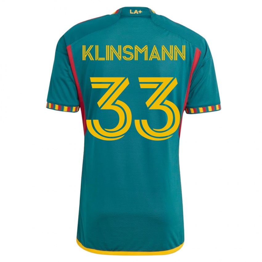 Mann Jonathan Klinsmann #33 Grønn Bortetrøye Drakt Trøye 2023/24 Skjorter T-Skjorte