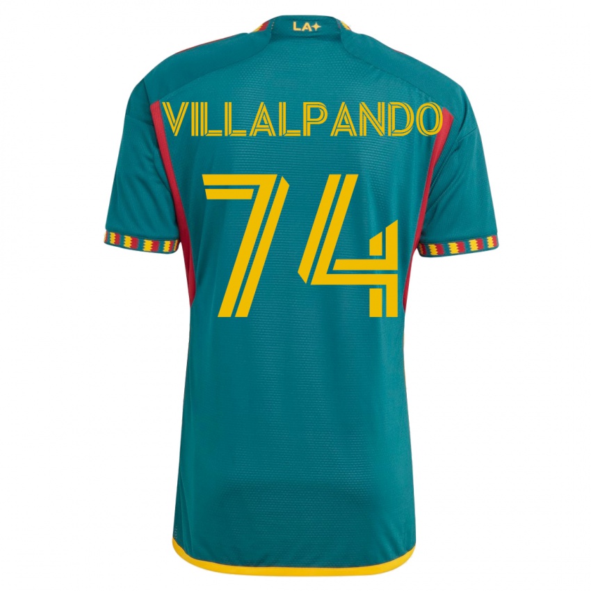 Mann Sergio Villalpando #74 Grønn Bortetrøye Drakt Trøye 2023/24 Skjorter T-Skjorte