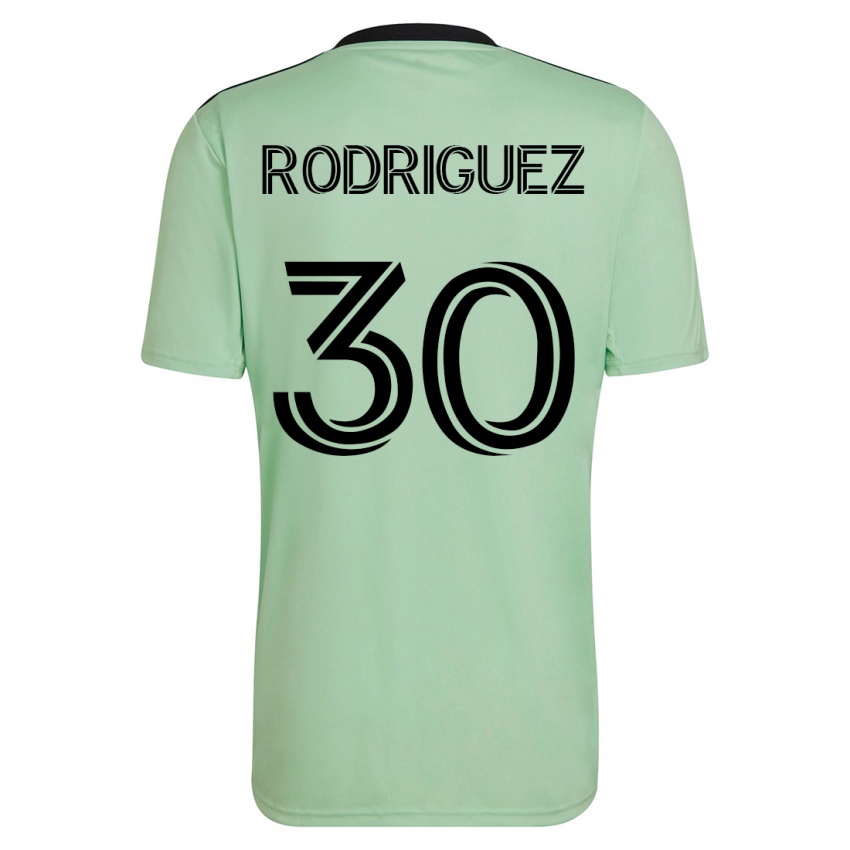 Mann Memo Rodríguez #30 Lysegrønn Bortetrøye Drakt Trøye 2023/24 Skjorter T-Skjorte