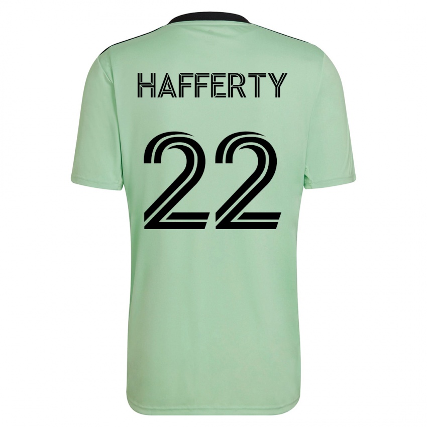 Mann Joe Hafferty #22 Lysegrønn Bortetrøye Drakt Trøye 2023/24 Skjorter T-Skjorte