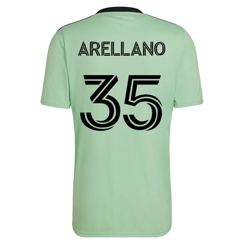 Mann Bryan Arellano #35 Lysegrønn Bortetrøye Drakt Trøye 2023/24 Skjorter T-Skjorte