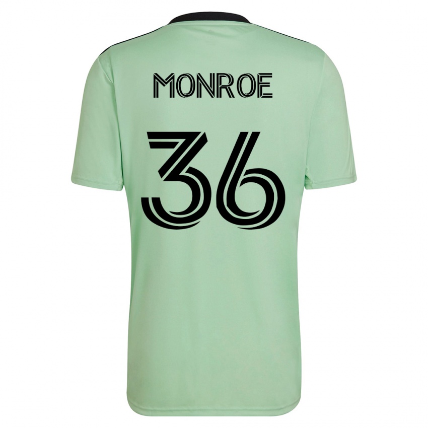Mann Greg Monroe #36 Lysegrønn Bortetrøye Drakt Trøye 2023/24 Skjorter T-Skjorte