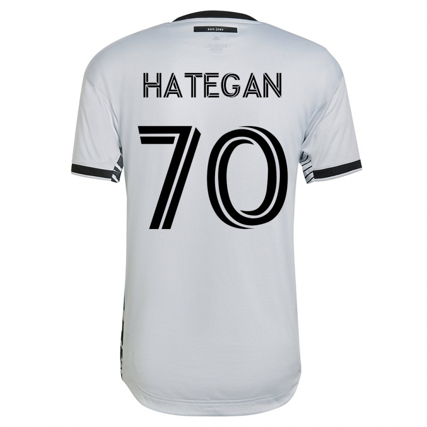 Mann Roberto Hategan #70 Hvit Bortetrøye Drakt Trøye 2023/24 Skjorter T-Skjorte