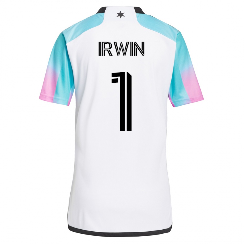 Mann Clint Irwin #1 Hvit Bortetrøye Drakt Trøye 2023/24 Skjorter T-Skjorte