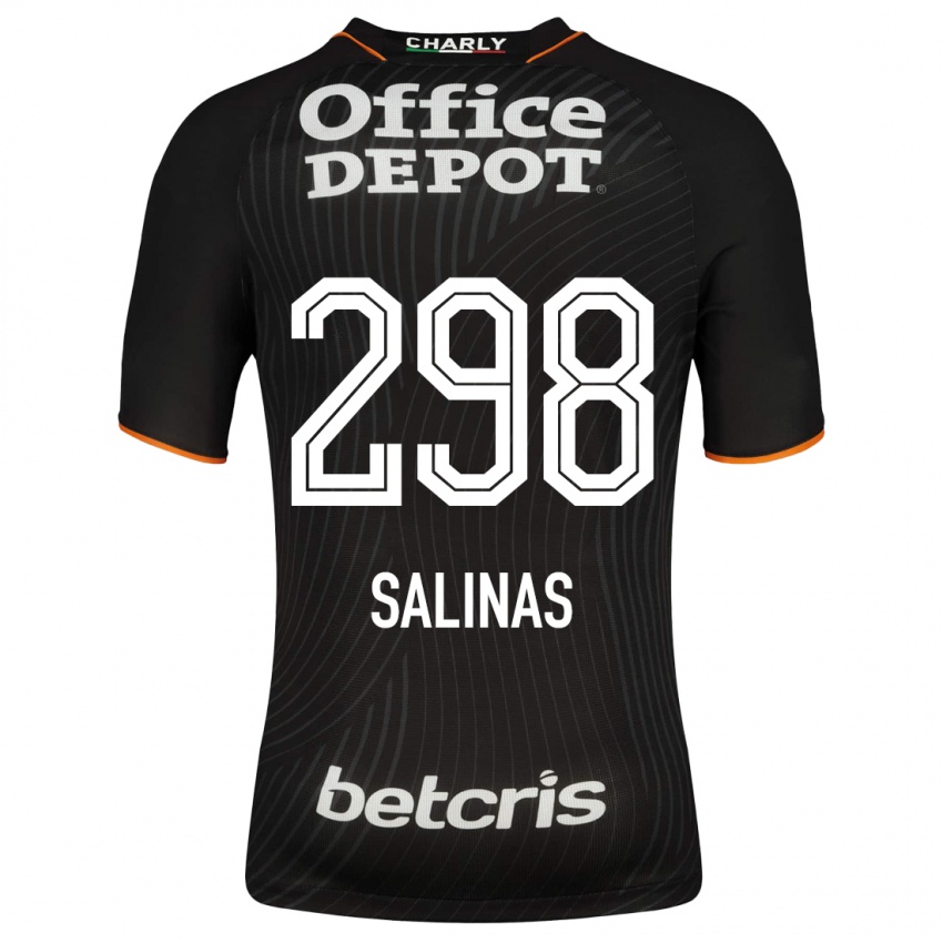 Mann Jesús Salinas #298 Svart Bortetrøye Drakt Trøye 2023/24 Skjorter T-Skjorte