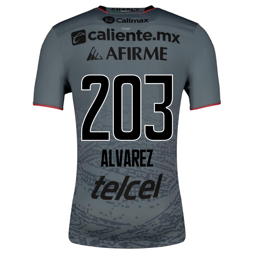 Mann Jaime Álvarez #203 Grå Bortetrøye Drakt Trøye 2023/24 Skjorter T-Skjorte