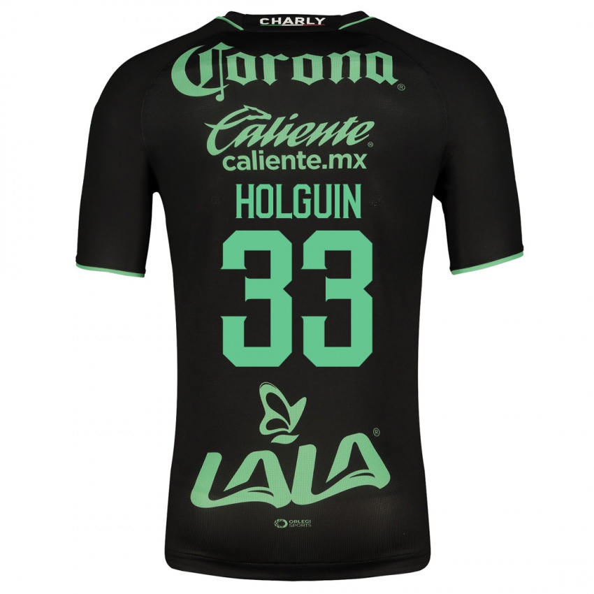 Mann Héctor Holguín #33 Svart Bortetrøye Drakt Trøye 2023/24 Skjorter T-Skjorte