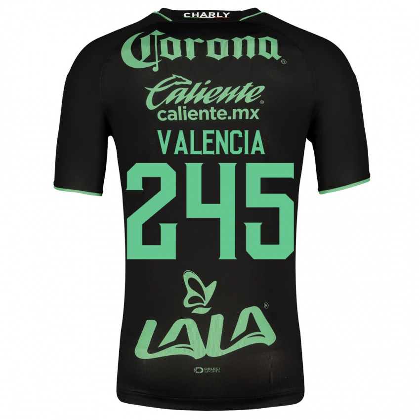 Mann Álex Valencia #245 Svart Bortetrøye Drakt Trøye 2023/24 Skjorter T-Skjorte