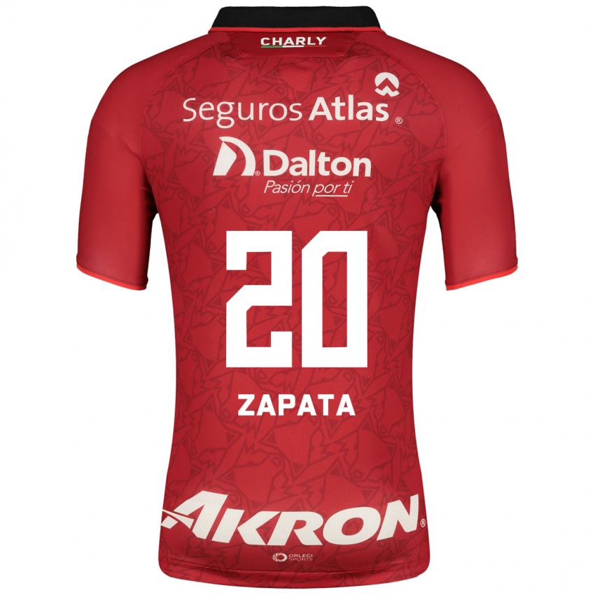 Mann Juan Zapata #20 Rød Bortetrøye Drakt Trøye 2023/24 Skjorter T-Skjorte