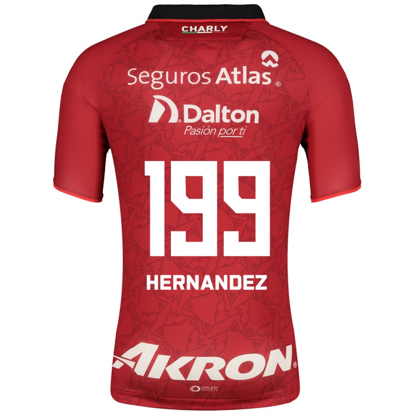 Mann Sergio Hernández #199 Rød Bortetrøye Drakt Trøye 2023/24 Skjorter T-Skjorte