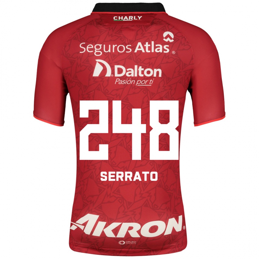 Mann Jesús Serrato #248 Rød Bortetrøye Drakt Trøye 2023/24 Skjorter T-Skjorte