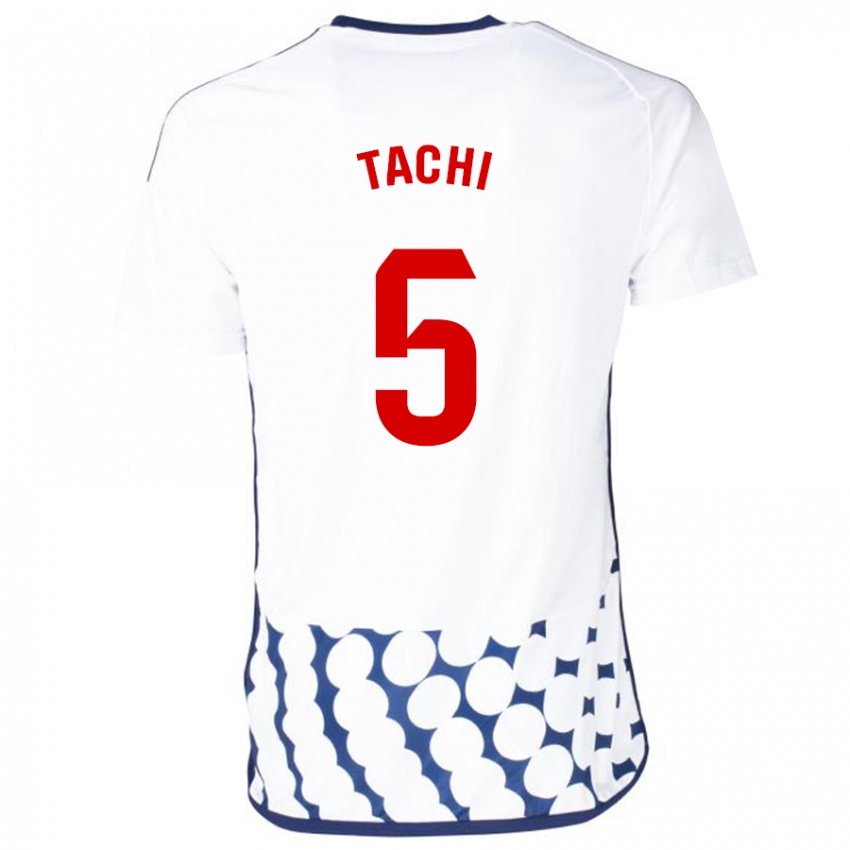 Mann Tachi #5 Hvit Bortetrøye Drakt Trøye 2023/24 Skjorter T-Skjorte