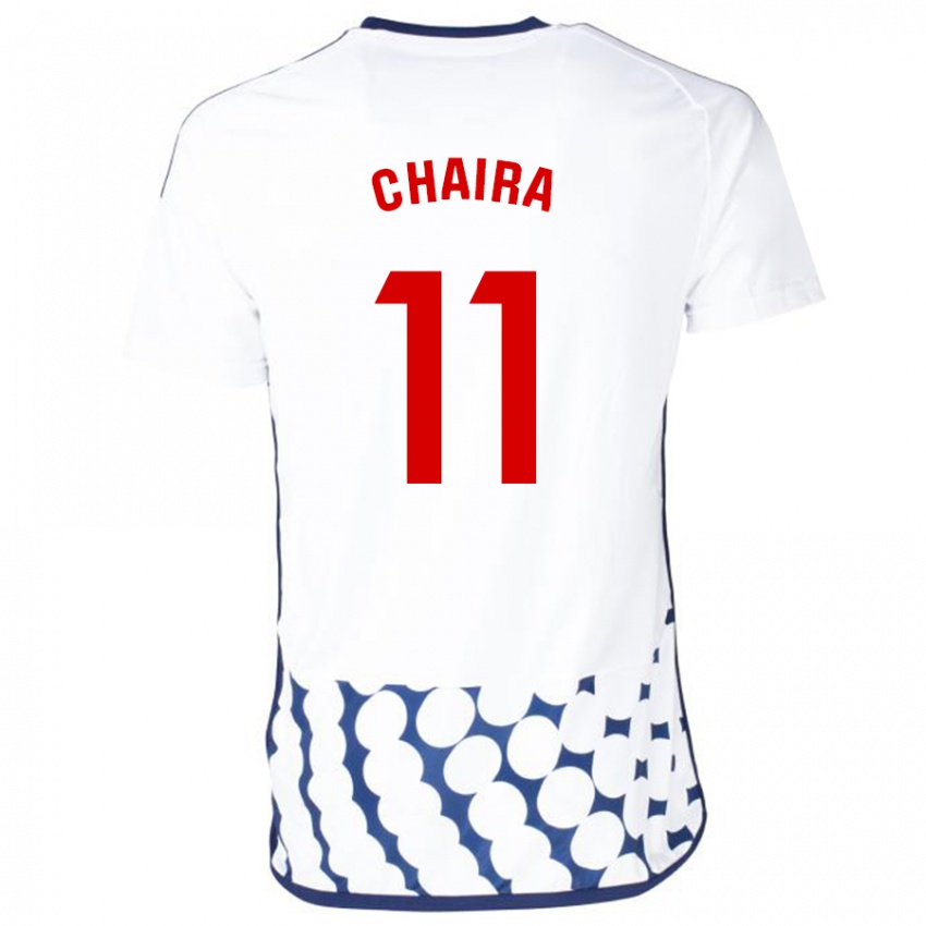 Mann Ilyas Chaira #11 Hvit Bortetrøye Drakt Trøye 2023/24 Skjorter T-Skjorte