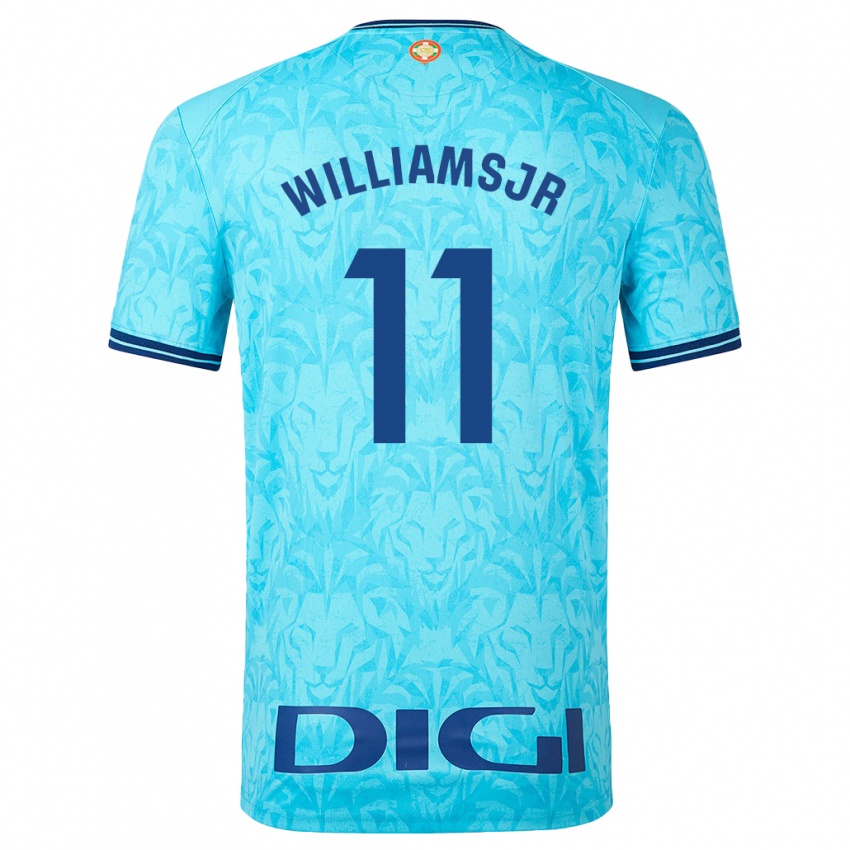 Mann Nico Williams #11 Himmelblå Bortetrøye Drakt Trøye 2023/24 Skjorter T-Skjorte