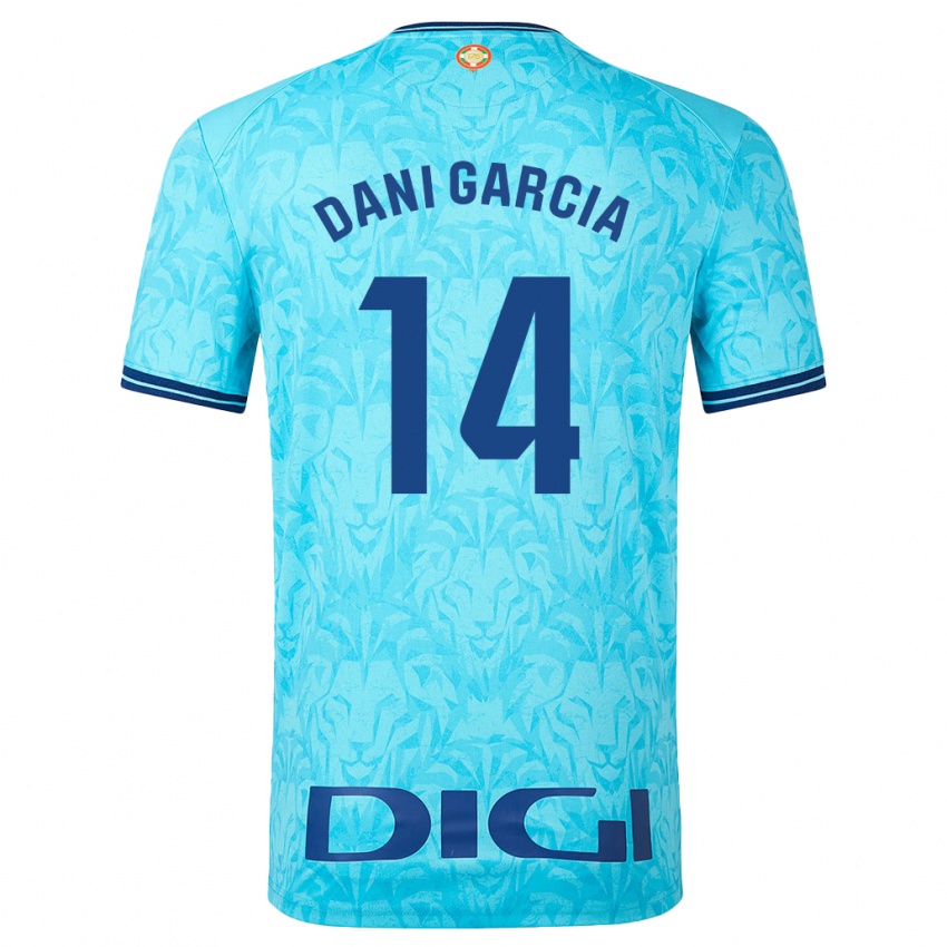 Mann Dani Garcia #14 Himmelblå Bortetrøye Drakt Trøye 2023/24 Skjorter T-Skjorte