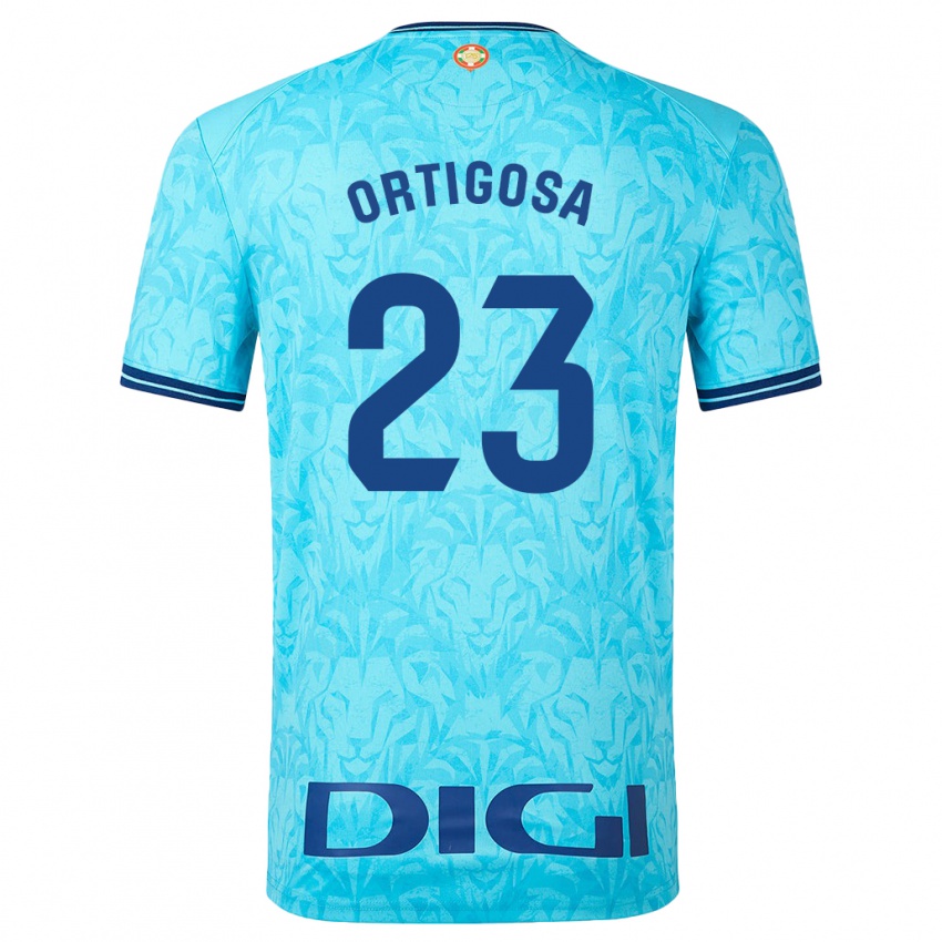Mann Aritz Ortigosa #23 Himmelblå Bortetrøye Drakt Trøye 2023/24 Skjorter T-Skjorte