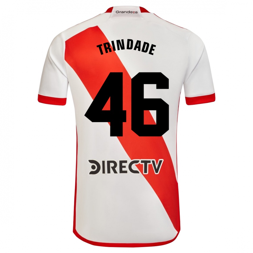 Dame Gonzalo Trindade #46 Hvit Rød Hjemmetrøye Drakt Trøye 2023/24 Skjorter T-Skjorte