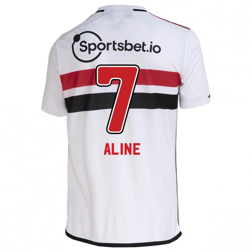 Dame Aline #7 Hvit Hjemmetrøye Drakt Trøye 2023/24 Skjorter T-Skjorte