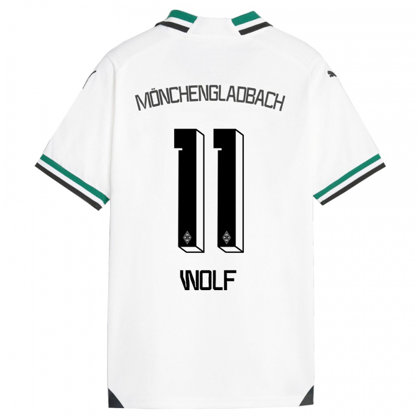 Dame Hannes Wolf #11 Hvit Grønn Hjemmetrøye Drakt Trøye 2023/24 Skjorter T-Skjorte
