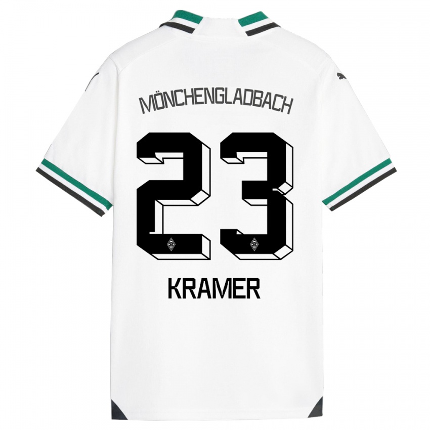 Dame Christoph Kramer #23 Hvit Grønn Hjemmetrøye Drakt Trøye 2023/24 Skjorter T-Skjorte