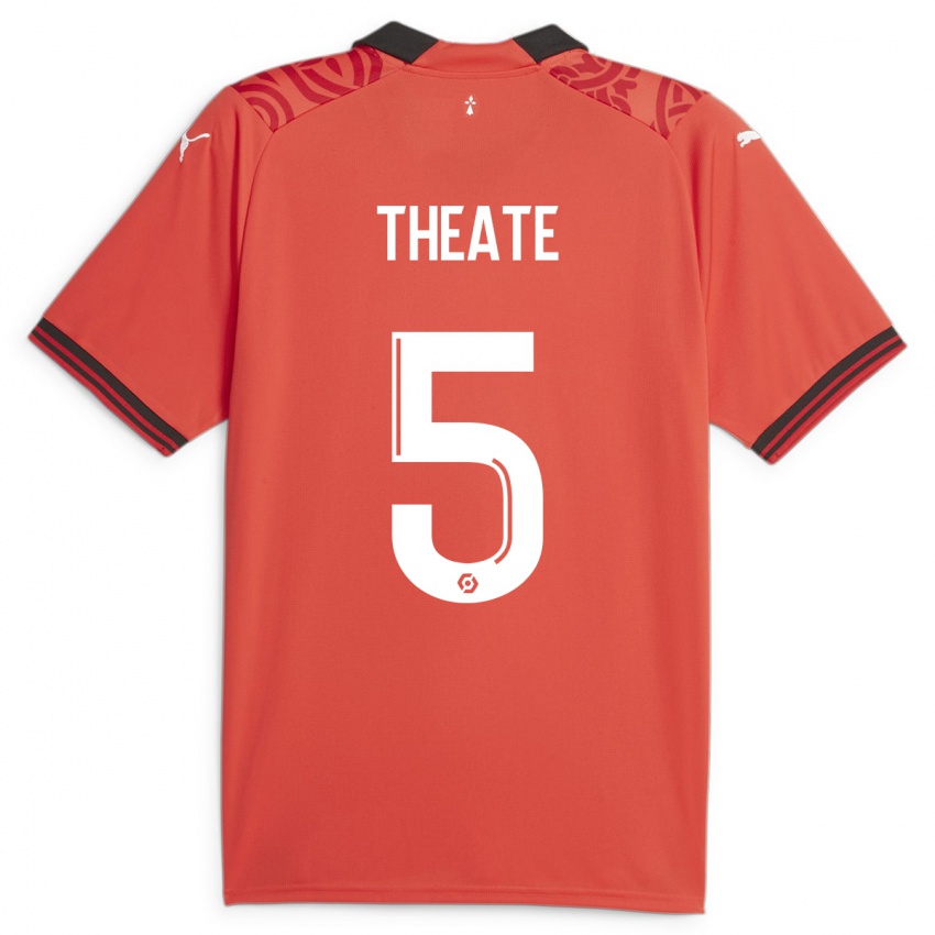 Dame Arthur Theate #5 Rød Hjemmetrøye Drakt Trøye 2023/24 Skjorter T-Skjorte