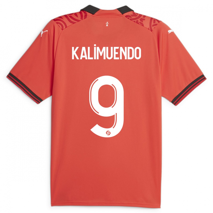 Dame Arnaud Kalimuendo #9 Rød Hjemmetrøye Drakt Trøye 2023/24 Skjorter T-Skjorte
